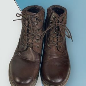 Robert David (Parrish) Men's Brown Faux Leather Boots Size 9.5M